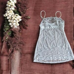 Victoria's Secret White Lace Lingerie with Spaghetti Straps